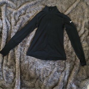 Black Nike Dri Fit Quarter-Zip Pullover
